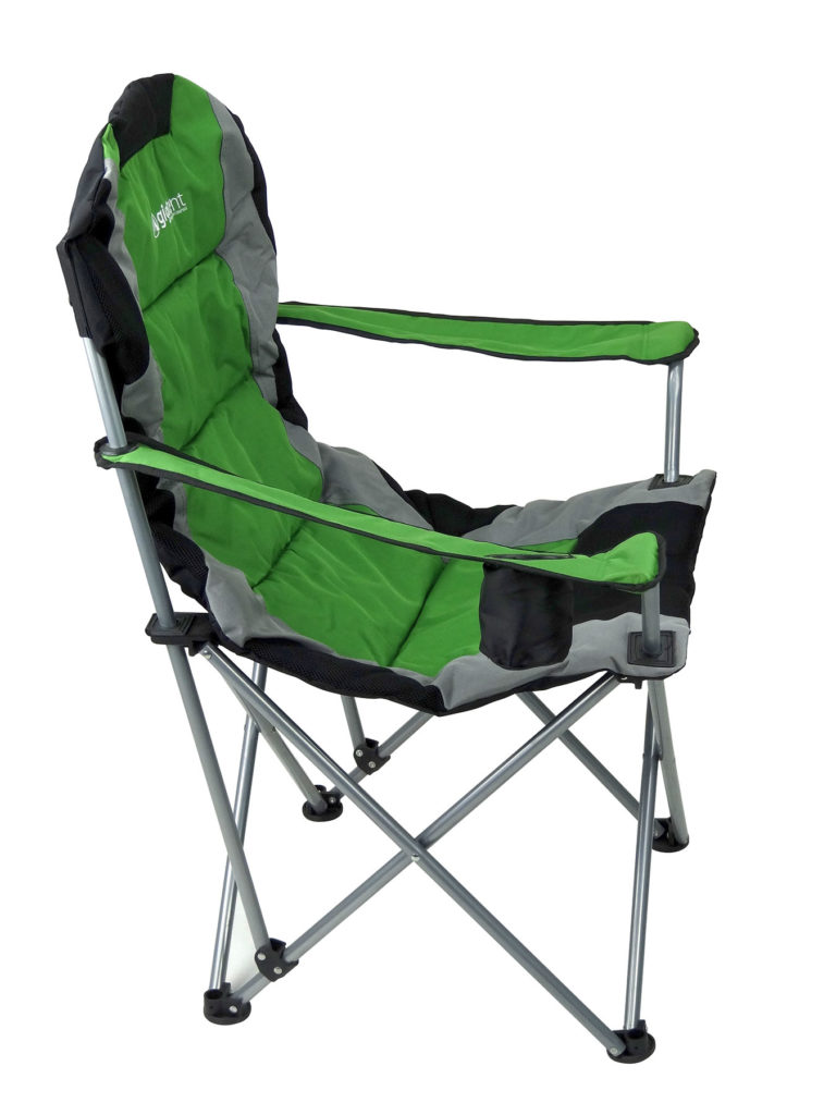 GigaTent Green Folding Camping Chair Ultra Lightweight Collapsible Quad Pad... 