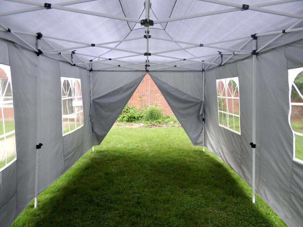 GigaTent Pop Up Canopy 20′ x 10 Height Up To 130″ Walls included White ...